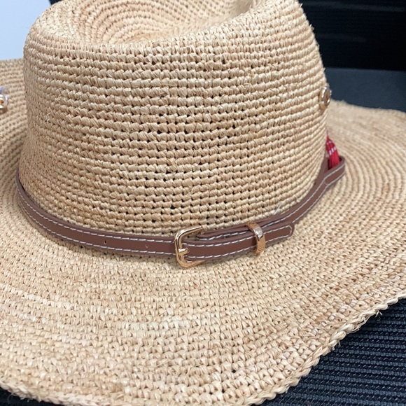Miu Miu Straw Hat with Red Rope Detail - Picture 5 of 5